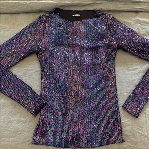 Free People Gold Rush Long Sleeve in Black Combo